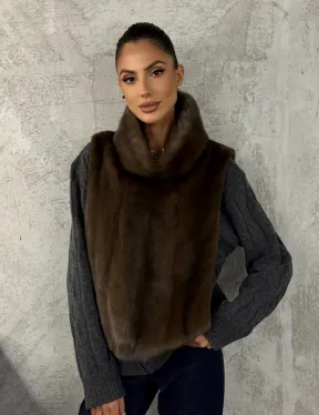 Манишка норковая - цвет соболь