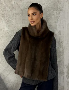 Манишка норковая - цвет соболь