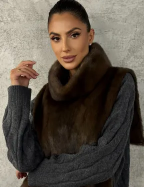 Манишка норковая - цвет соболь