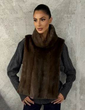 Манишка норковая - цвет соболь