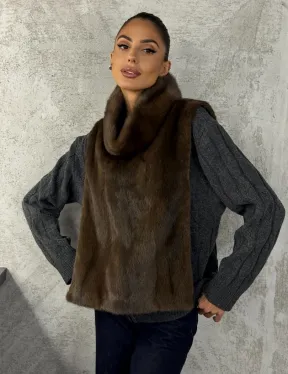 Манишка норковая - цвет соболь