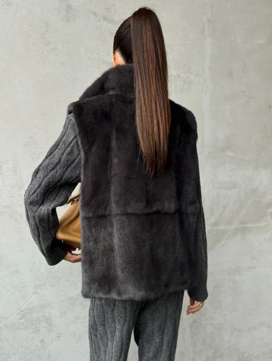 Меховая манишка из меха норки