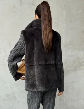 Меховая манишка из меха норки