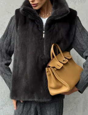 Меховая манишка из меха норки