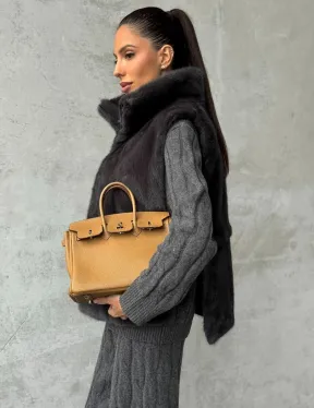 Меховая манишка из меха норки