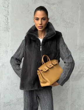 Меховая манишка из меха норки