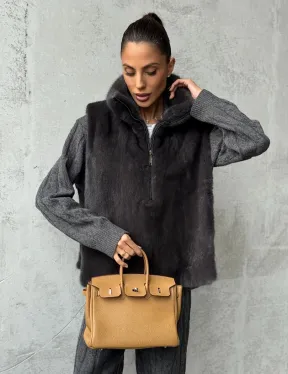 Меховая манишка из меха норки