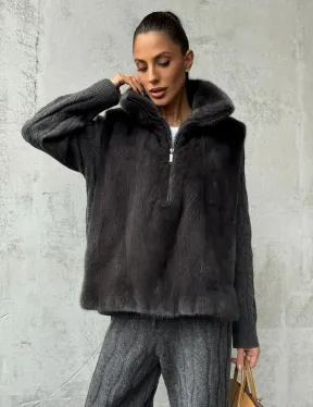 Меховая манишка из меха норки