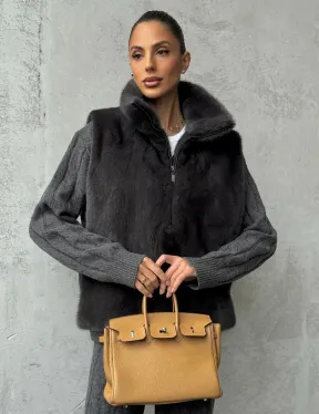 Меховая манишка из меха норки