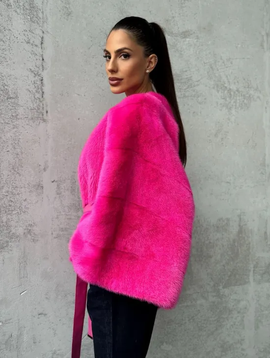 Короткая шуба из меха норки