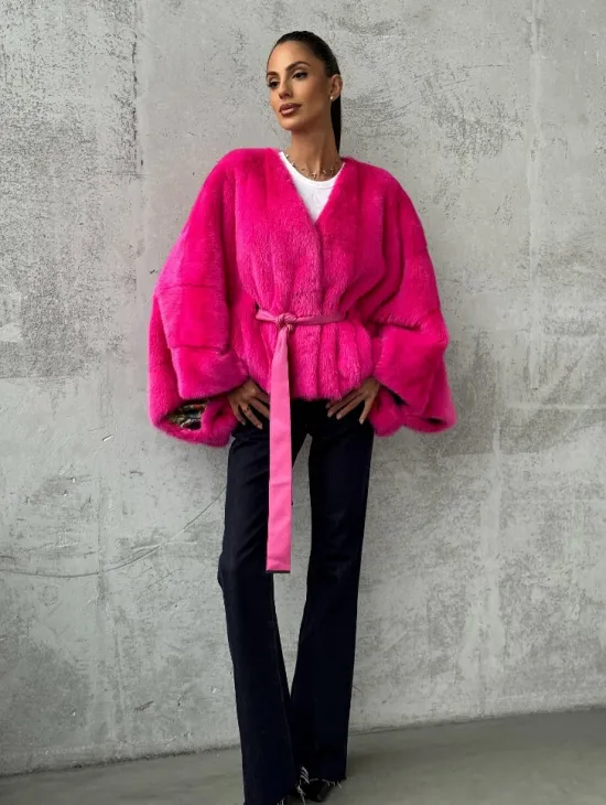 Короткая шуба из меха норки