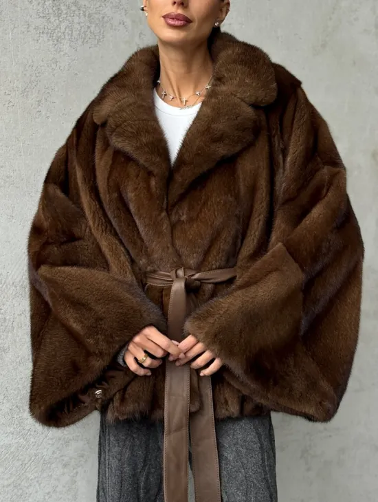 Шуба норковая оверсайз