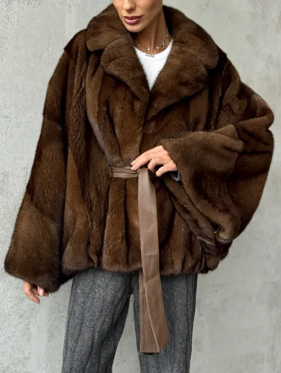 Шуба норковая оверсайз