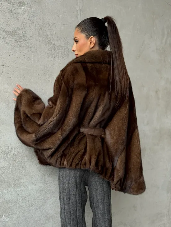 Шуба норковая оверсайз