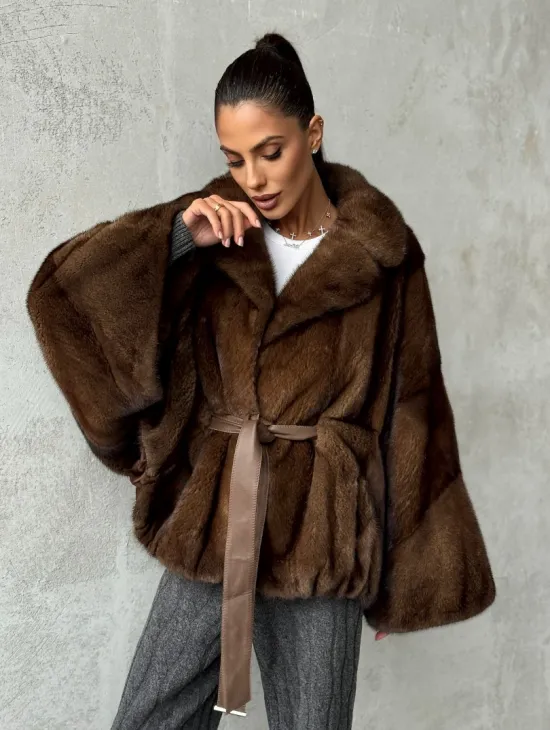 Шуба норковая оверсайз