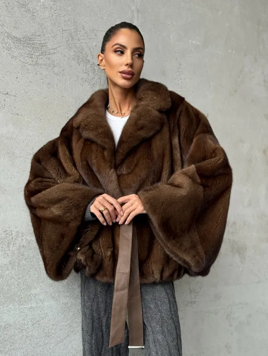 Шуба норковая оверсайз