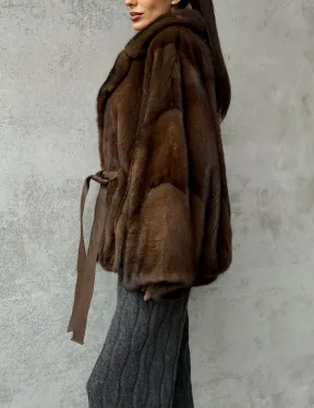 Шуба норковая оверсайз