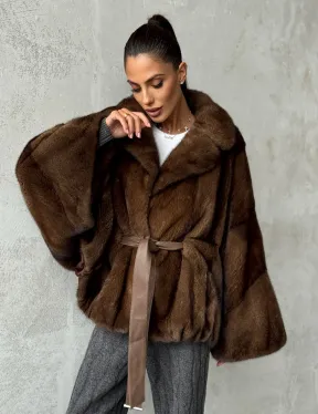 Шуба норковая оверсайз