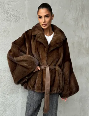 Шуба норковая оверсайз