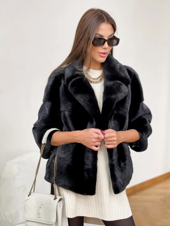 Шуба автоледи из меха скандинавской норки - NAFA