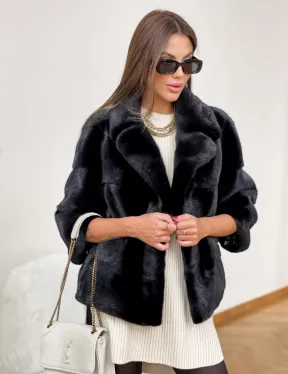 Шуба автоледи из меха скандинавской норки - NAFA