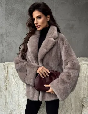 Короткая женская норковая шуба