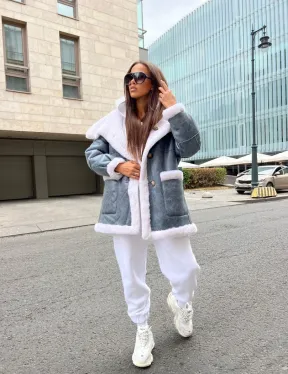 Двухсторонняя шубка - дубленка из натуральной шерсти