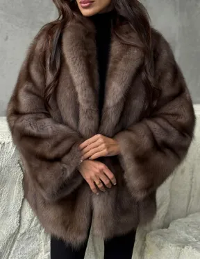 Шуба из меха куницы PREMIUM