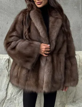 Шуба из меха куницы PREMIUM