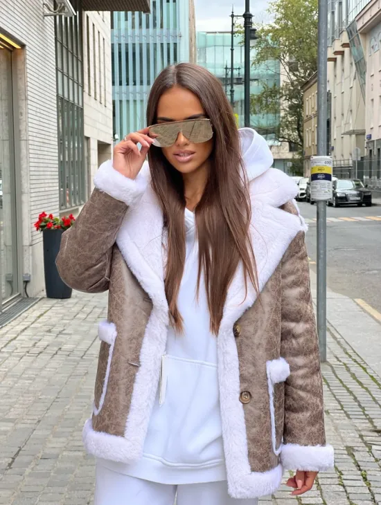 Двухсторонняя дубленка - шубка из шерсти мериноса