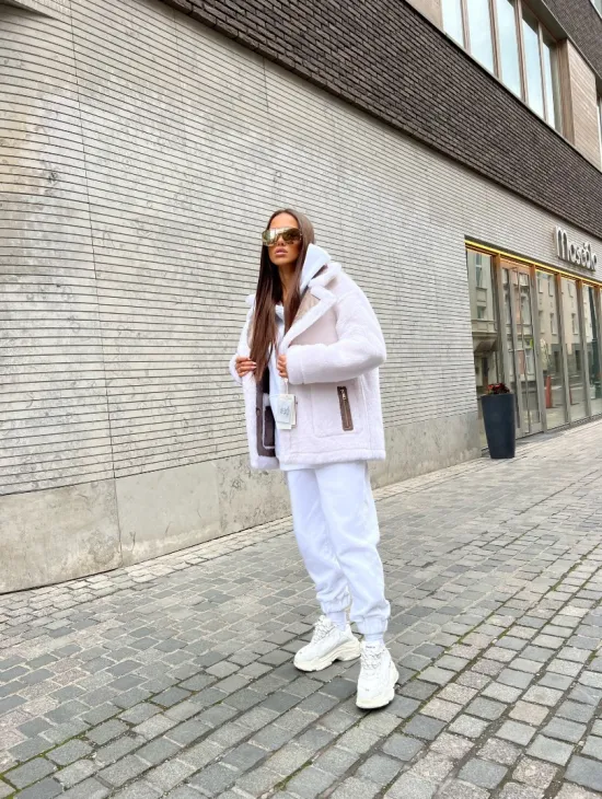 Двухсторонняя дубленка - шубка из шерсти мериноса