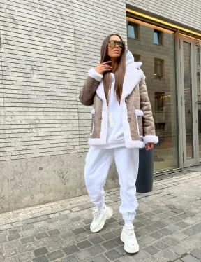 Двухсторонняя дубленка - шубка из шерсти мериноса