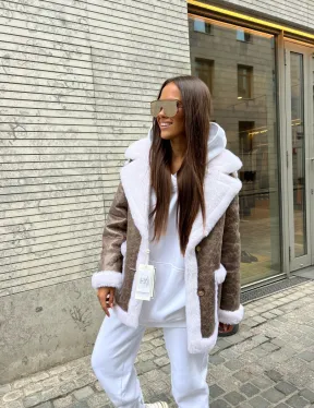 Двухсторонняя дубленка - шубка из шерсти мериноса