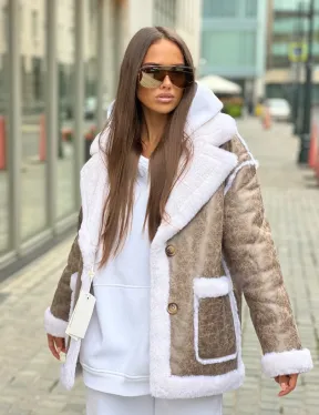 Двухсторонняя дубленка - шубка из шерсти мериноса