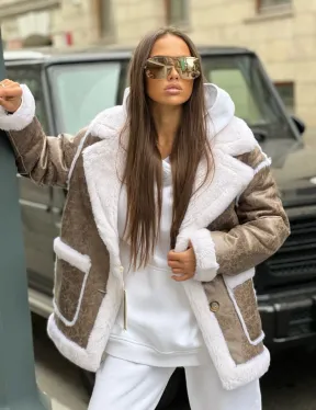 Двухсторонняя дубленка - шубка из шерсти мериноса