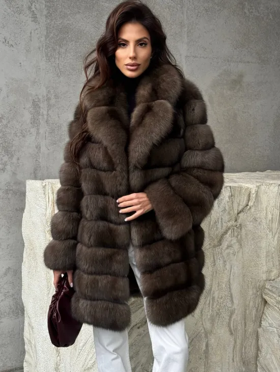 Женская шуба из соболя