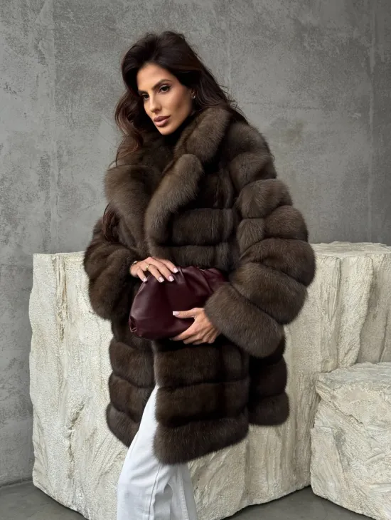 Женская шуба из соболя