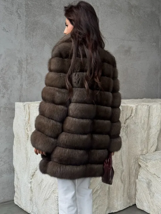 Женская шуба из соболя