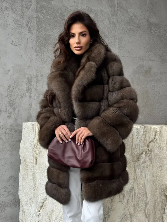 Женская шуба из соболя