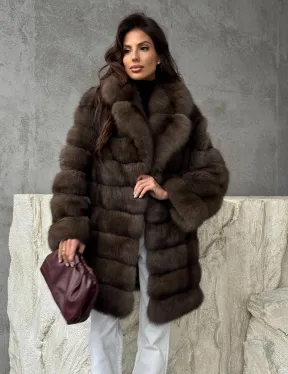 Женская шуба из соболя