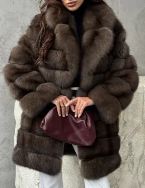 Женская шуба из соболя