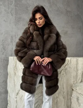 Женская шуба из соболя