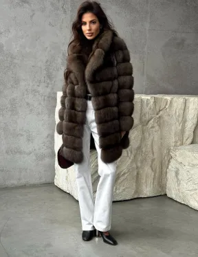 Женская шуба из соболя