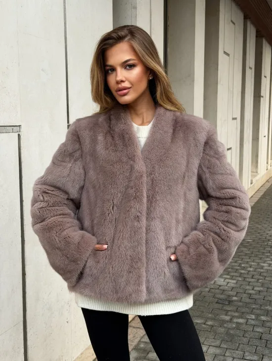 Кроп-топ шуба норковая