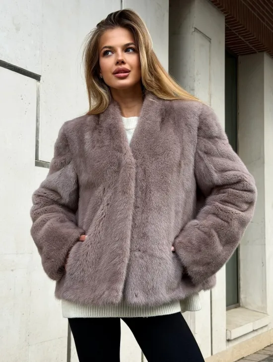 Кроп-топ шуба норковая