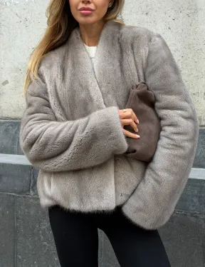 Короткий норковый жакет