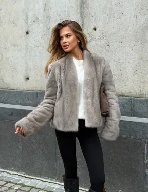 Короткий норковый жакет