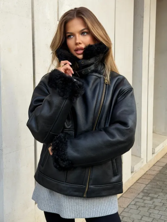 Дубленка авиатор зимняя