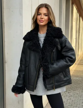 Дубленка авиатор зимняя