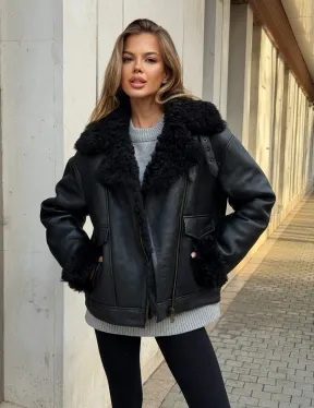 Дубленка авиатор зимняя